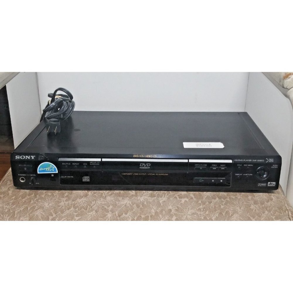 Sony CD/DVD Player DVP-S560D Dolby Digital 5.1 Output Tested WORKS No Remote